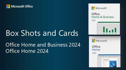 View the Microsoft Office 2024 Box Shots and Cards Content Collection