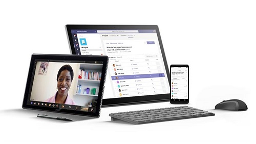 Microsoft app shown across multiple devices