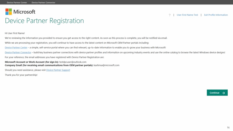 DPC Registration page