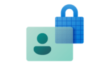 An icon symbolizing a user profile with a security lock