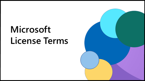 Microsoft License Terms banner