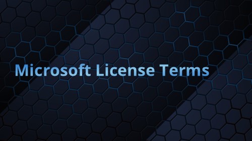License terms banner
