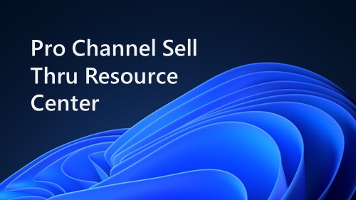 Pro Channel Sell Thru Resource Center Banner