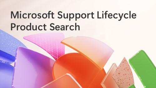 Microsoft Support Lifecycle Product Search banner image
