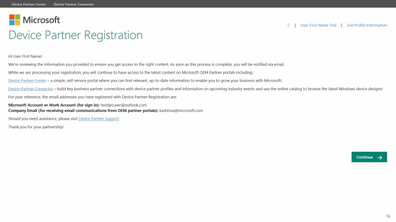 DPC Registration Confirmation