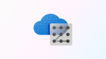 Icon of a cloud and a square with dots