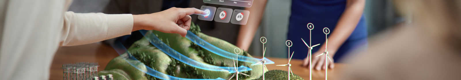 Employees using HoloLens