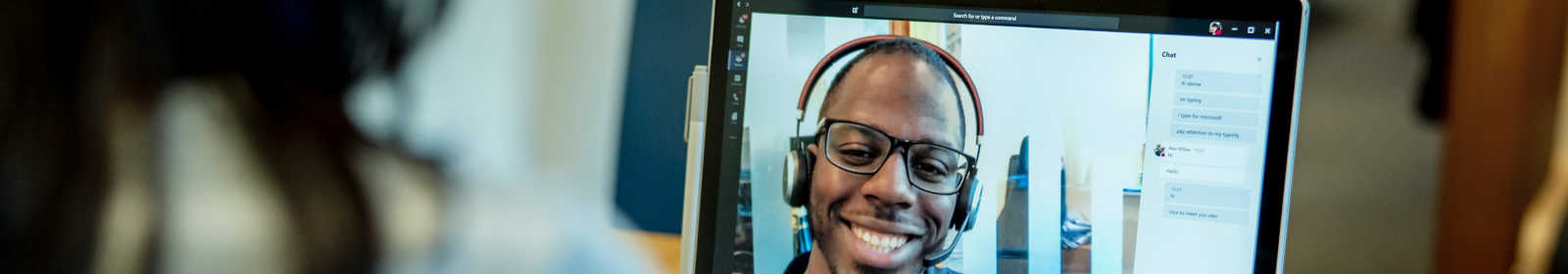 Person using Microsoft Teams