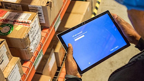 data displayed on tablet