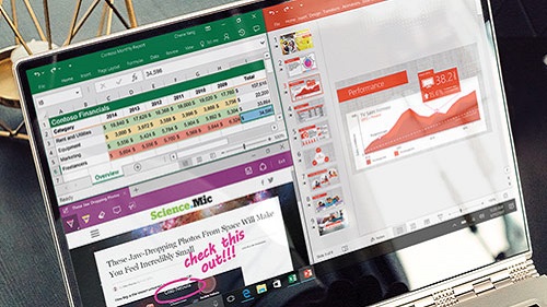 data charts displayed on system