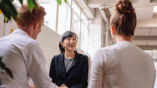 colleagues discussing