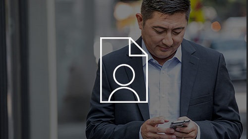 man searching on phone