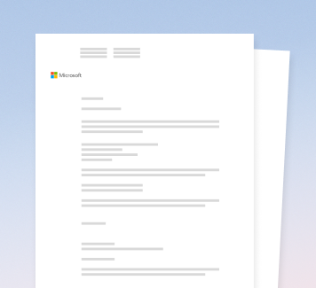 Two overlaid pieces of paper with Microsoft letterhead
