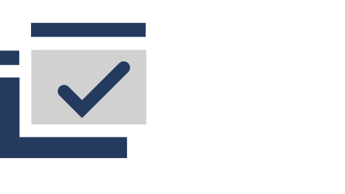 Icon of web page graphic with check mark