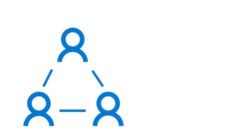 Icon of three connected people