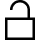 Icon of an unlocked lock