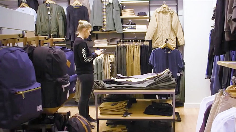 Woman working in a retail store