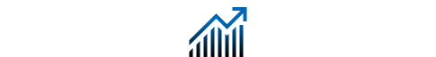 A line chart with the arrow rising to the right