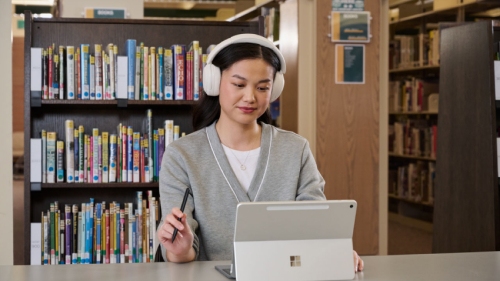 A person with a Surface device