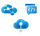 Icon of a cloud network logo