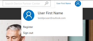 DPC Account Menu